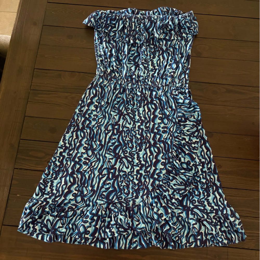 Lilly Pulitzer Strapless Bright Macy Ribbit Summer Dress - Picture 2 of 5